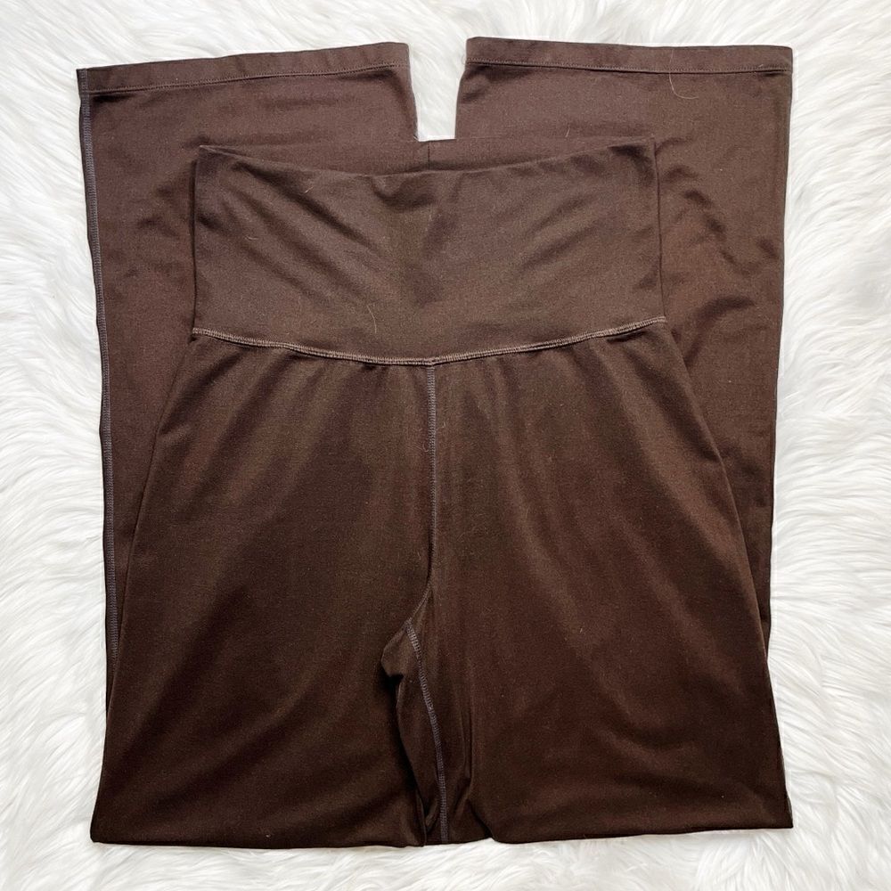 LUCY Wide Leg Athletic Loungewear Pants Chocolate Brown Size Small